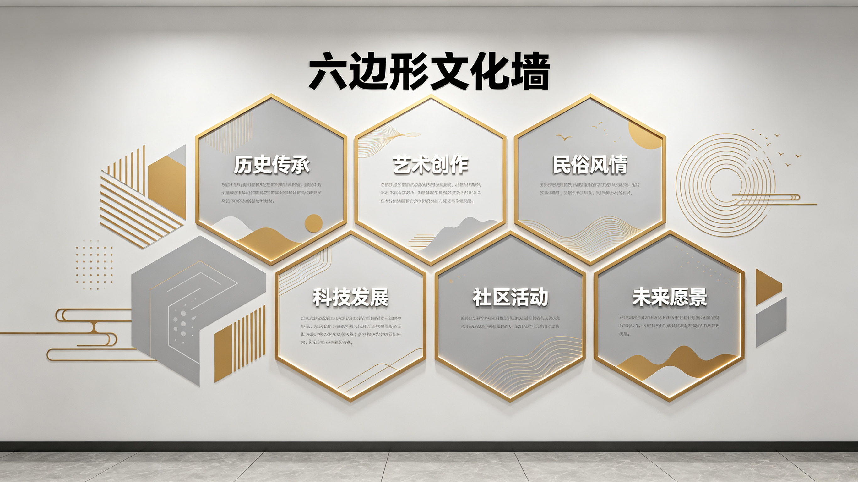 漳平企业文化墙 | 六边形信息美学